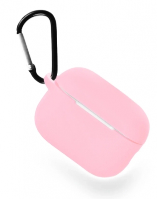 Чехол для AirPods Pro 3 Gurdini прорезиненный soft touch c карабином (розовый)