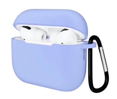 Чехол для AirPods Pro 3 Gurdini прорезиненный soft touch с карабином (сиреневый)