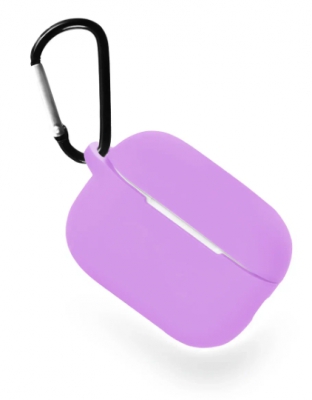 Чехол для AirPods Pro 3 Gurdini прорезиненный soft touch с карабином (пурпурный)