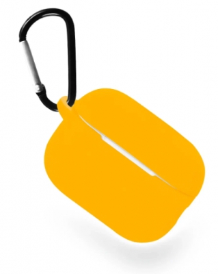 Чехол для AirPods Pro 3 Gurdini прорезиненный soft touch с карабином (оранжевый)