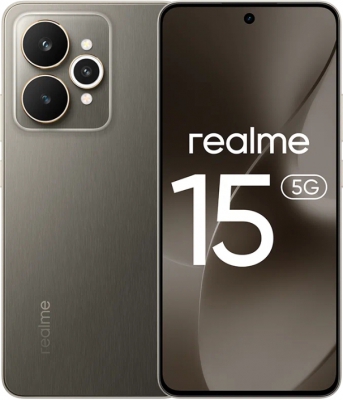 Смартфон Realme 15 12/256 ГБ, 5G Grey (Черный металл)