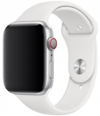 Ремешок Apple Watch 44мм, размеры M/L, спортивный, белый (MTPK2)