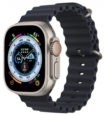 Ремешок GDR Ocean band для Apple Watch 42/44/45/49 mm (черный)