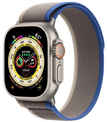 Ремешок GDR Trail Loop для Apple Watch 42/44/45/49 mm (синий/серый)