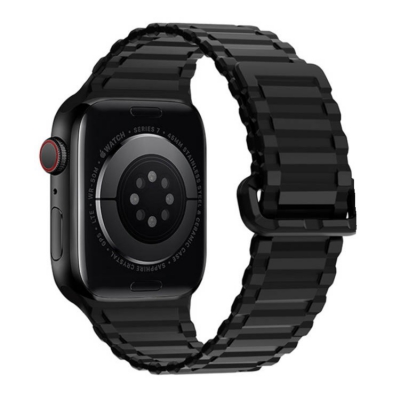 Ремешок магнитный HOCO WA06 Flexible series military для Apple Watch 42/44/45/49 (черный)