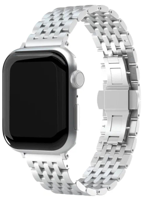 Ремешок из нержавеющей стали VLP Stark Band для Apple Watch 42/44/45 мм (серебристый)