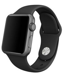 Силиконовый ремешок CTI для Apple Watch 42/44 мм (черный)