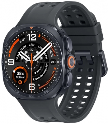 Часы Samsung Galaxy Watch Ultra2 47мм, LTE, корпус из титана серого цвета, морской ремешок черного цвета (SM-L715)