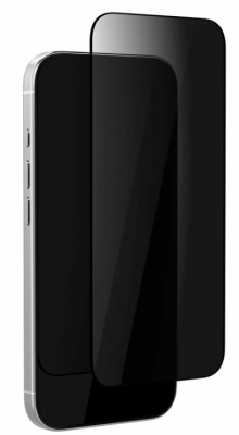Защитное стекло Антишпион 2.5D VLP Privacy Glass для iPhone 18 Pro с рамкой (приватное)