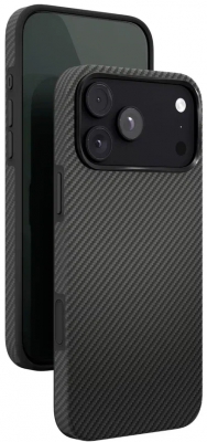 Чехол защитный VLP Kevlar Hybrid Case с MagSafe для iPhone 18 Pro Max (черный)