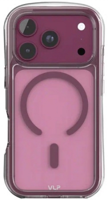 Чехол защитный VLP Bubble Case с MagSafe для iPhone 18 Pro (темно-вишневый)