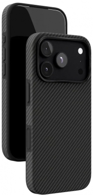 Чехол защитный VLP Kevlar Hybrid Case с MagSafe для iPhone 18 Pro (черный)