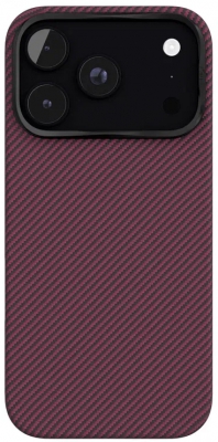 Чехол защитный VLP Kevlar Case с MagSafe для iPhone 18 Pro (темно-вишневый)