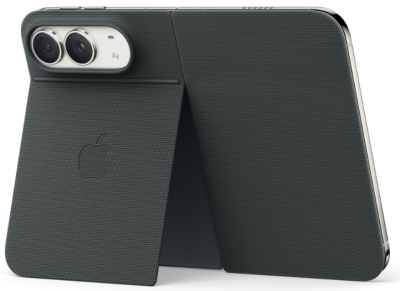 Чехол-обложка из высокотехнологичной ткани Apple iPhone Duo Folio Kickstand Case MagSafe (MKR74ZM/A), цвет Navy Blue, Темно-синий