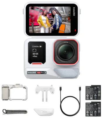Экшн-камера Insta360 Ace Pro 2 Dual Battery Xplorer Bundle, белый