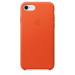 Чехол клип-кейс кожаный Apple Leather Case для iPhone 7/8, ярко-оранжевый цвет (MRG82ZM/A)
