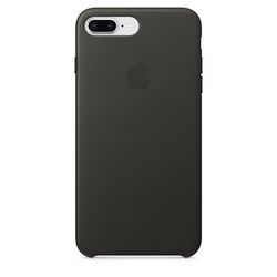 Чехол клип-кейс кожаный Apple Leather Case для iPhone 7 Plus/8 Plus, угольно-серый цвет (MQHP2ZM/A)