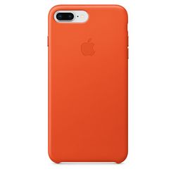 Чехол клип-кейс кожаный Apple Leather Case для iPhone 7 Plus/8 Plus, ярко-оранжевый цвет (MRGD2ZM/A)