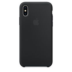 Чехол клип-кейс силиконовый Apple Silicone Case для iPhone X, чёрный цвет (MQT12ZM/A)
