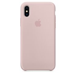 Чехол клип-кейс силиконовый Apple Silicone Case для iPhone X, цвет «розовый песок» (MQT62ZM/A)