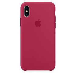 Чехол клип-кейс силиконовый Apple Silicone Case для iPhone X, цвет «красная роза» (MQT82ZM/A)