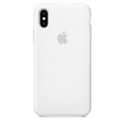 Чехол клип-кейс силиконовый Apple Silicone Case для iPhone X, белый цвет (MQT22ZM/A)