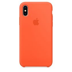 Чехол клип-кейс силиконовый Apple Silicone Case для iPhone X, цвет «оранжевый шафран» (MR6F2ZM/A)