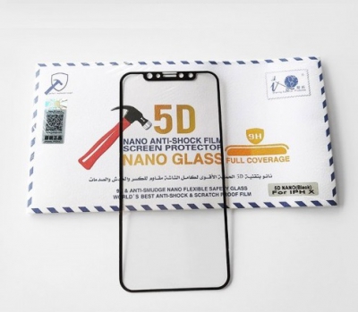 Защитное стекло Nano-Glass 5D гибридное для Apple iPhone Х/XS/11 Pro (прозрачное)