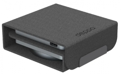 Складное беспроводное зарядное устройство Deppa Crystal MagSafe Fold Travel QI 22W  для iPhone/Apple Watch/Airpods (черное)
