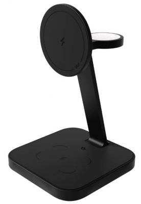 Беспроводная зарядная станция металлическая на три устройства VLP MagSafe Unity Power 3 in 1 с Magsafe для iPhone/Apple Watch/Airpods 1092007 (черный титан)