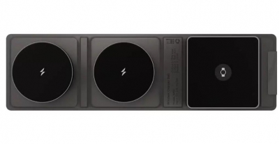 Беспроводное складное зарядное устройство VLP W-Charger 1091006 Wireless Charger 3 в 1 с Magsafe и для Samsung Watch (черное)