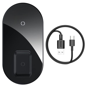 Беспроводное зарядное устройство Baseus Simple 2 in 1 Wireless Charger Pro Edition WXJK-CA01 для двух телефонов (черный)