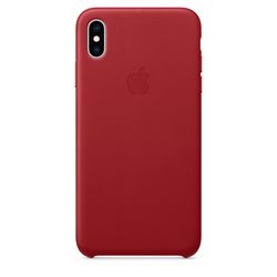 Чехол клип-кейс кожаный Apple Leather Case для iPhone XS Max, (PRODUCT)RED красный (MRWQ2ZM/A)