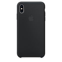 Чехол клип-кейс силиконовый Apple Silicone Case для iPhone XS Max, чёрный цвет (MRWE2ZM/A)