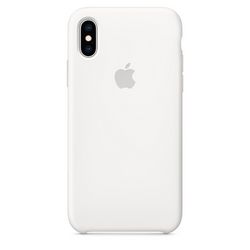 Чехол клип-кейс силиконовый Apple Silicone Case для iPhone XS, белый цвет (MRW82ZM/A)
