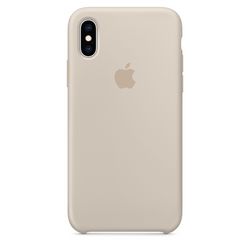 Чехол клип-кейс силиконовый Apple Silicone Case для iPhone XS, бежевый цвет (MRWD2ZM/A)