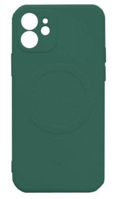 Чехол накладка силиконовый DTL c поддержкой MagSafe для iPhone 11 (зеленый)