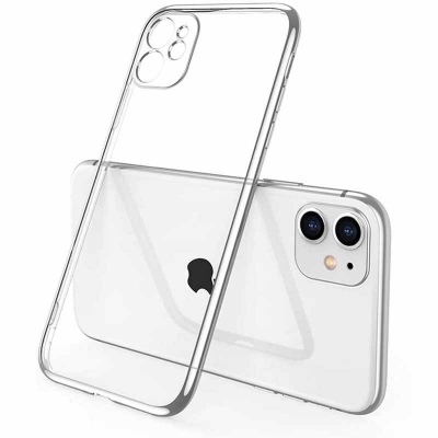 Чехол клип-кейс силиконовый GDR для Apple iPhone 11 с защитой объектива камеры (прозрачный)