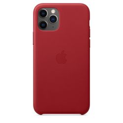Чехол клип-кейс кожаный Apple Leather Case для iPhone 11 Pro, (PRODUCT)RED красный (MWYF2ZM/A)