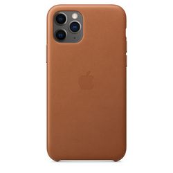 Чехол клип-кейс кожаный Apple Leather Case для iPhone 11 Pro, золотисто-коричневый цвет (MWYD2ZM/A)