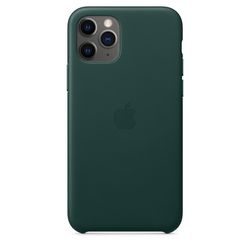 Чехол клип-кейс кожаный Apple Leather Case для iPhone 11 Pro, цвет «зелёный лес» (MWYC2ZM/A)