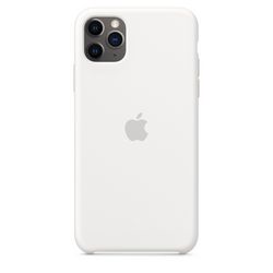 Чехол клип-кейс силиконовый Apple Silicone Case для iPhone 11 Pro Max, белый цвет (MWYX2ZM/A)