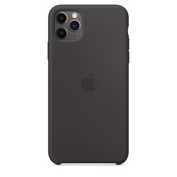 Чехол клип-кейс силиконовый Apple Silicone Case для iPhone 11 Pro Max, чёрный цвет (MX002ZM/A)