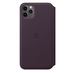 Чехол клип-кейс кожаный Apple Leather Folio для iPhone 11 Pro Max, цвет «спелый баклажан» (MX092ZM/A)