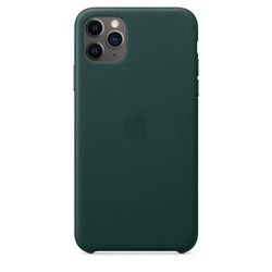 Чехол клип-кейс кожаный Apple Leather Case для iPhone 11 Pro Max, цвет «зелёный лес» (MX0C2ZM/A)