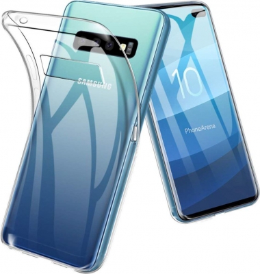 Чехол клип-кейс силиконовый CTI для Samsung Galaxy S10 Plus (прозрачный)