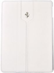 Чехол-книжка кожаный Ferrari Montecarlo White для iPad Air (белый)