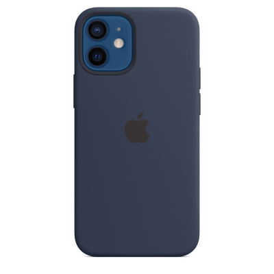 Чехол клип-кейс силиконовый Apple Silicone Case MagSafe для iPhone 12 mini, цвет «тёмный ультрамарин» (MHKU3ZE/A)