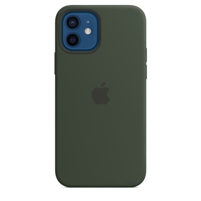 Чехол клип-кейс силиконовый Apple Silicone Case MagSafe для iPhone 12/12 Pro, цвет «кипрский зелёный» (MHL33ZE/A)