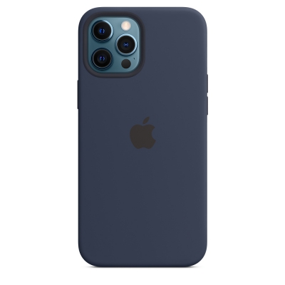 Чехол клип-кейс силиконовый Apple Silicone Case MagSafe для iPhone 12 Pro Max, цвет «тёмный ультрамарин» (MHLD3ZE/A)